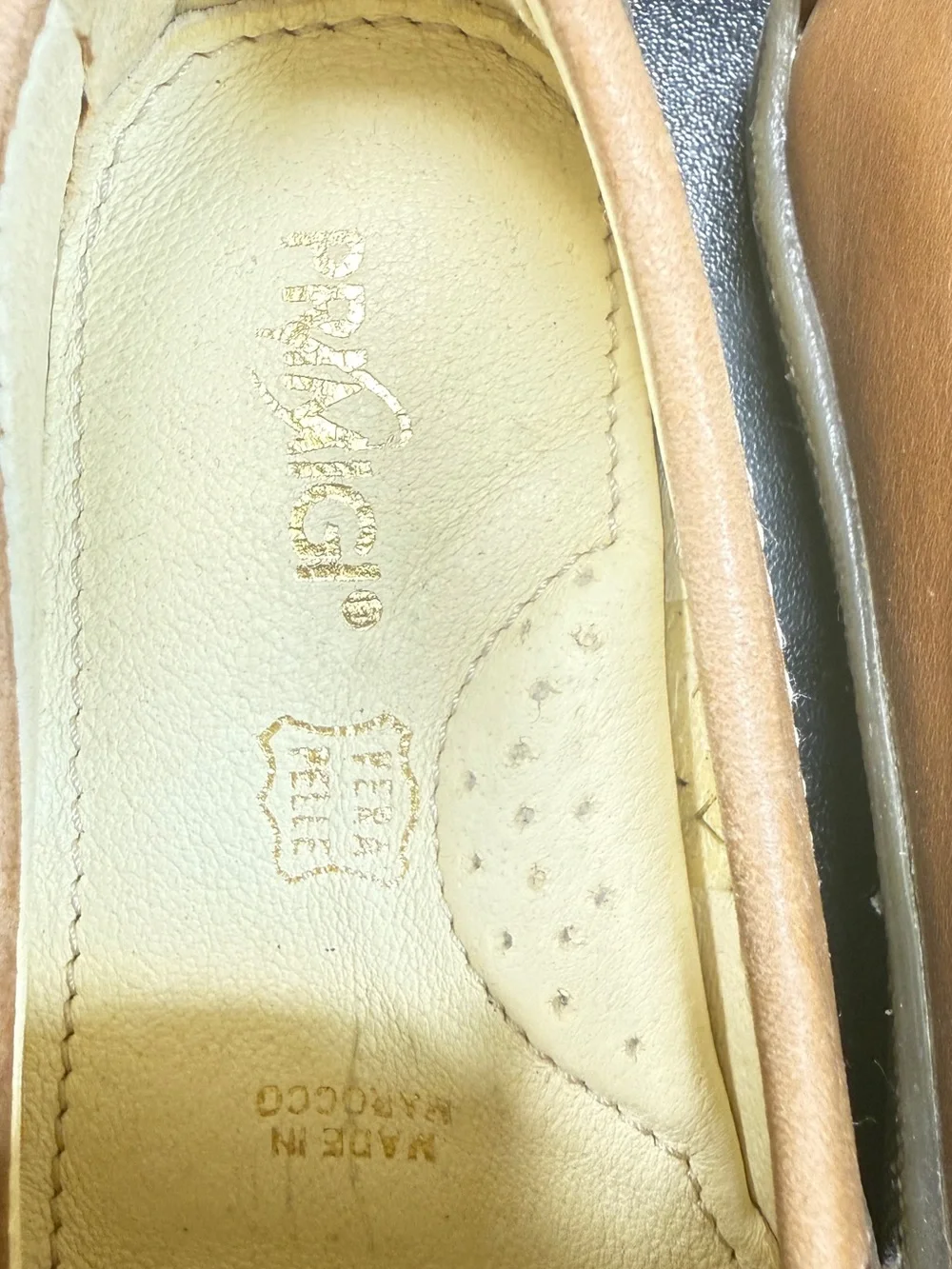 Primigi Tan Leather Slip-On Loafers for Men
